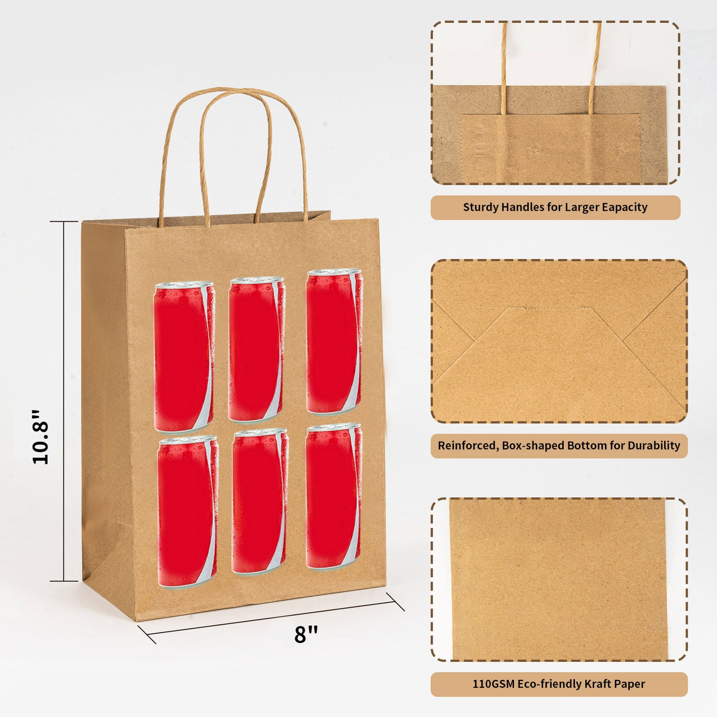 Recycled Kraft Paper Bags - RACETOP