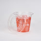 Flat Straw Lid For 12 and 16 oz. Recyclable Plastic Cups