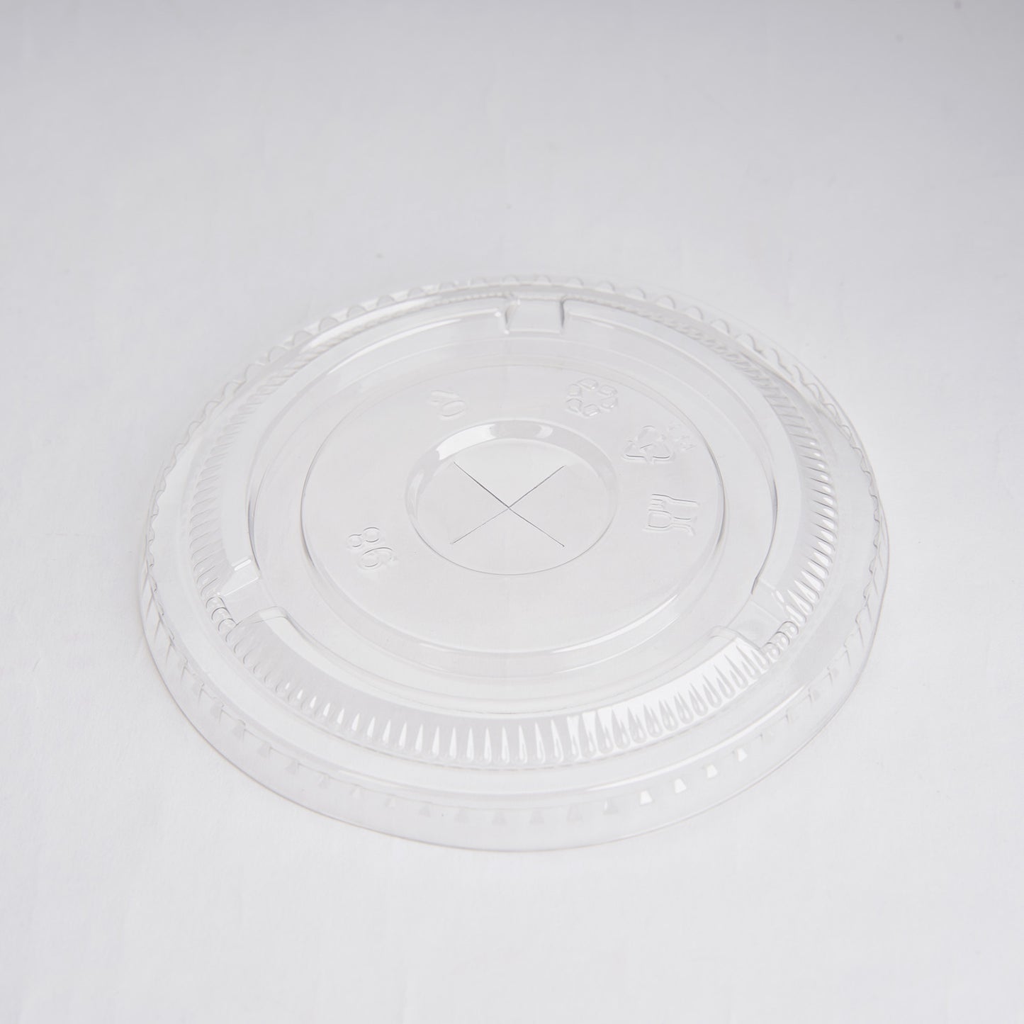 Flat Straw Lid For 12 and 16 oz. Recyclable Plastic Cups