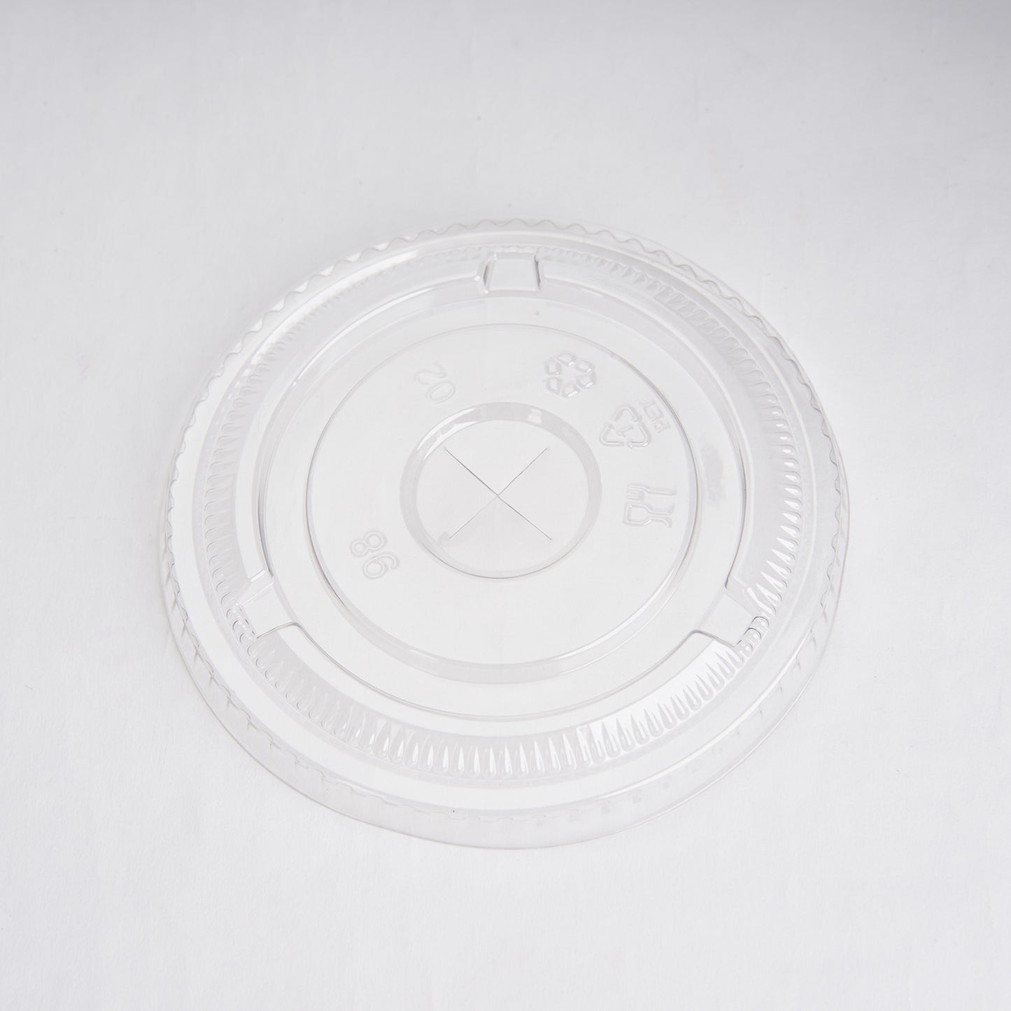 Flat Straw Lid For 12 and 16 oz. Recyclable Plastic Cups